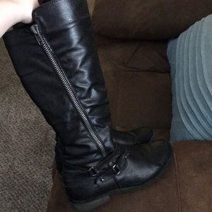 black knee high boots
